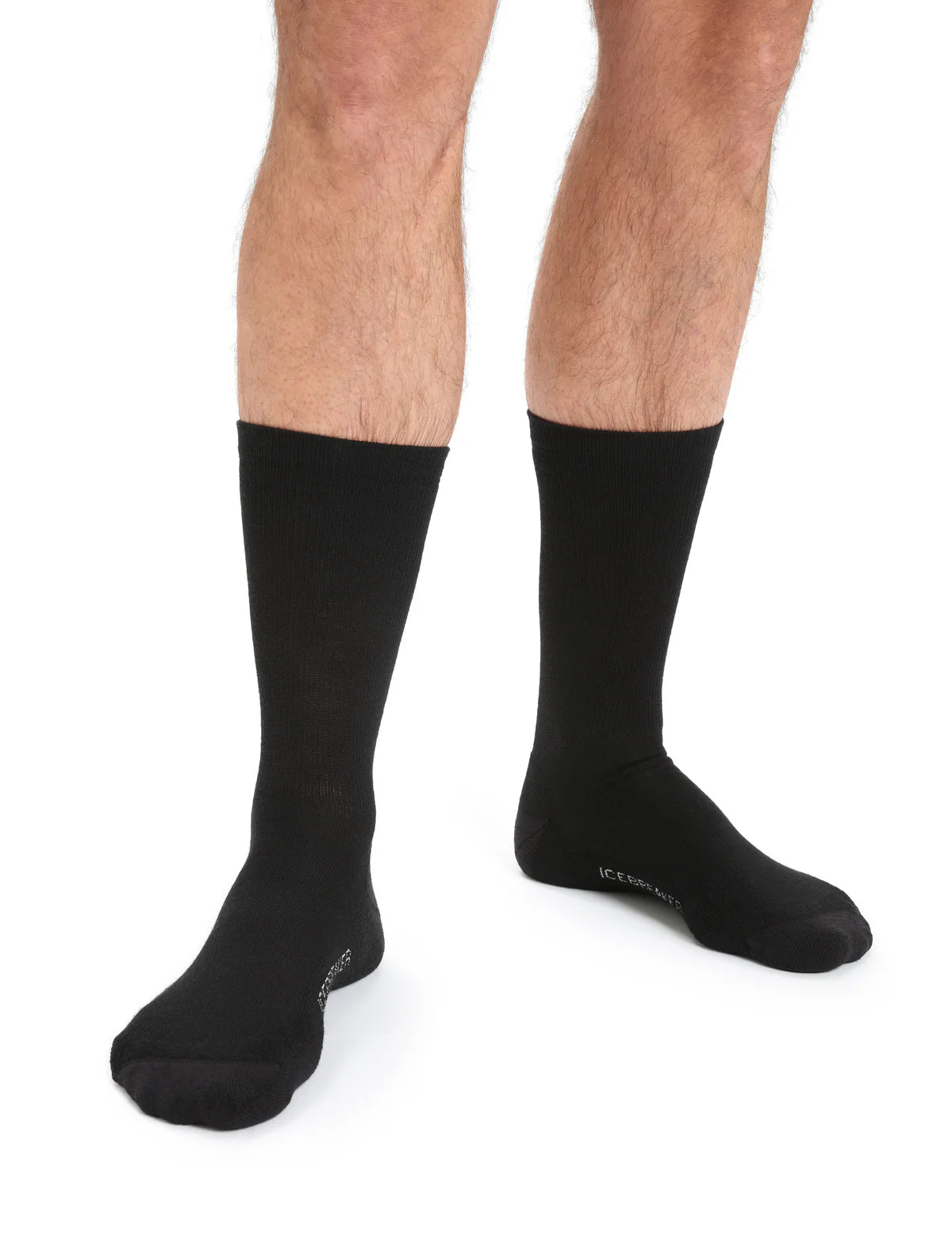 Icebreaker Mens Lifestyle Light Crew Socks Black
