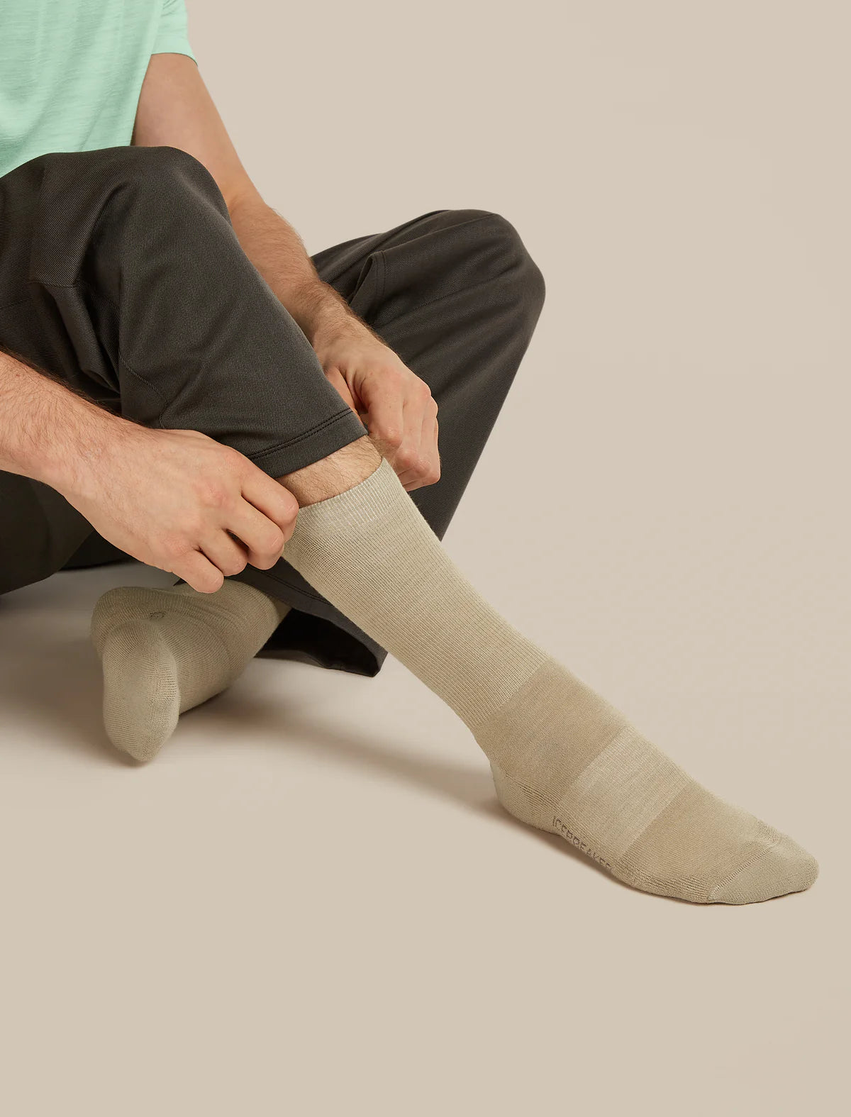 Icebreaker Mens Lifestyle Light Crew Socks Flagstone