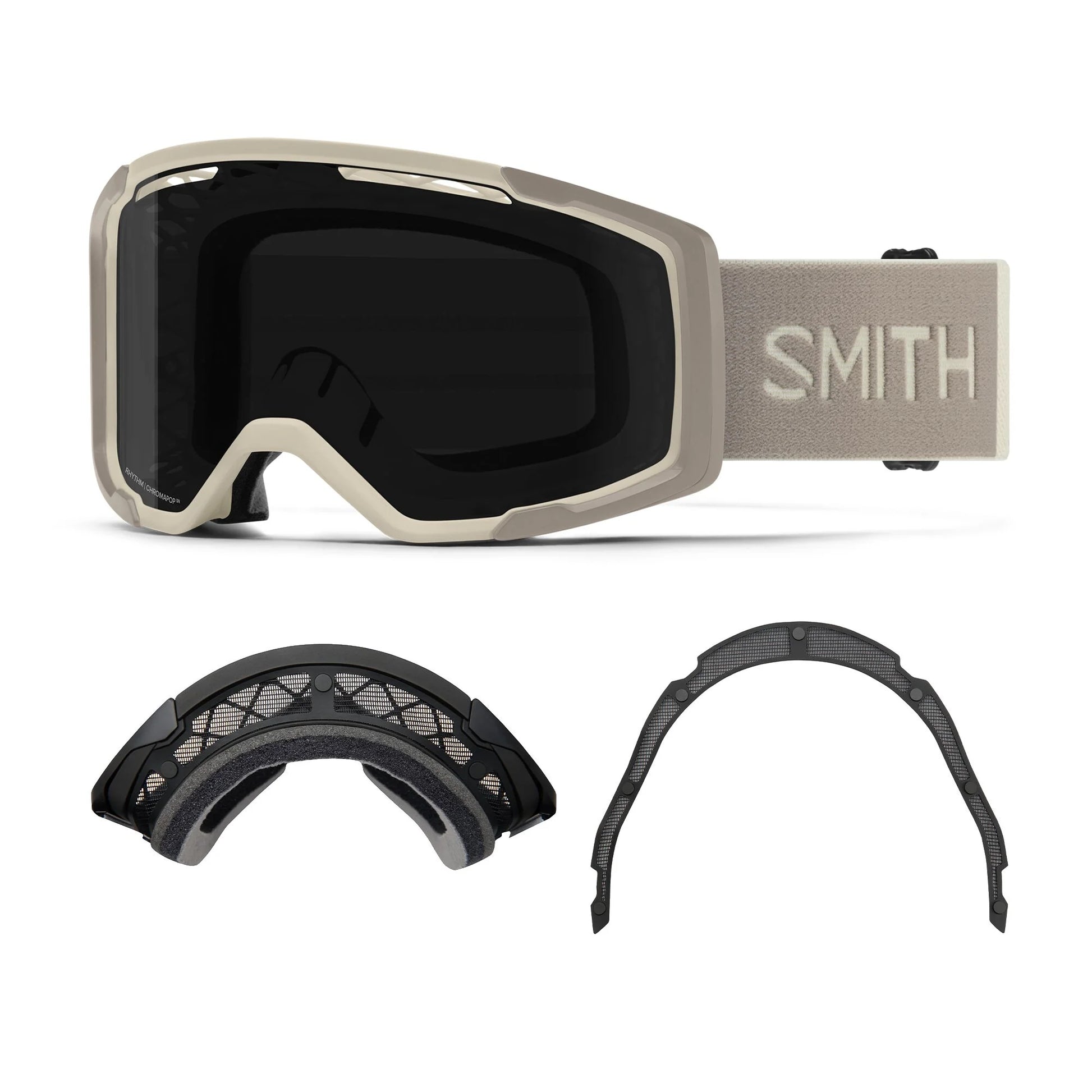 Smith Rhythm AF MTB + Dirt Screen Goggles CP Sun Black Clear CHALK