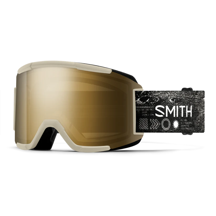 Smith Squad Ski Goggle CP Sun Black Gold Mirror Clear Chalk Space Invader