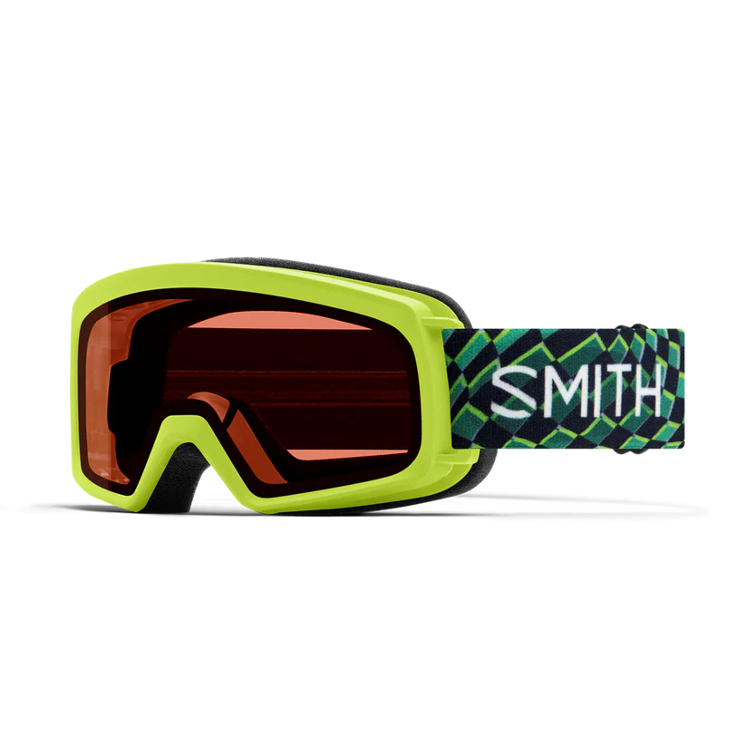 Smith Kids Rascal Ski Goggle RC36 Electric Lime Left Turn