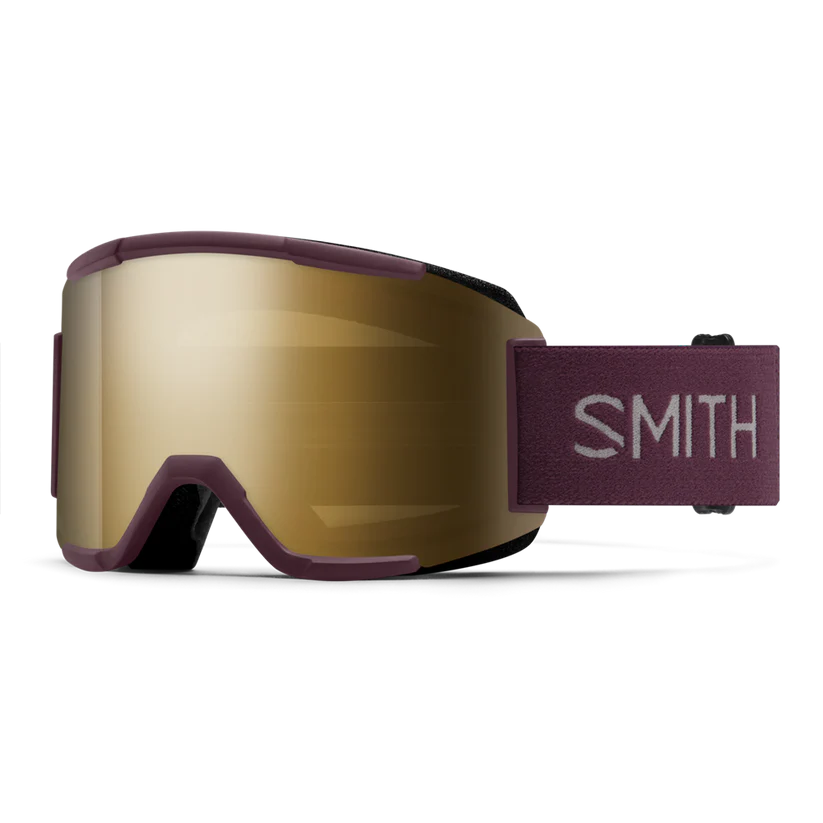 Smith Squad Low Bridge Fit Ski Goggle CP Sun Black Gold Mirror Clear Mystic