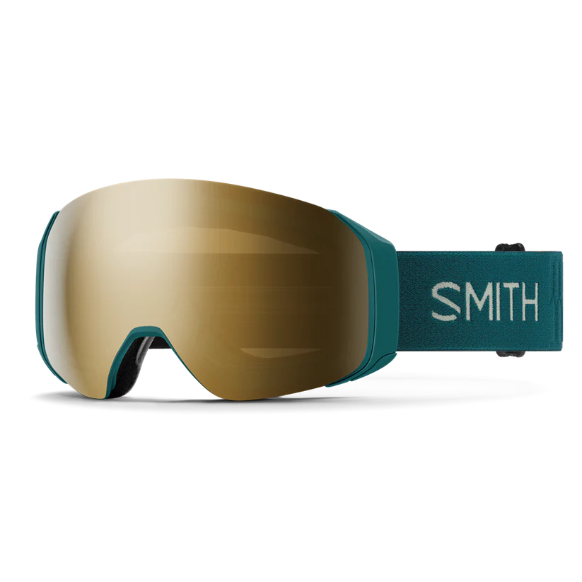 Smith 4D Mag S Ski Goggle CP Sun Black Gold Mirror St Blue Sensor Mirror Malachite