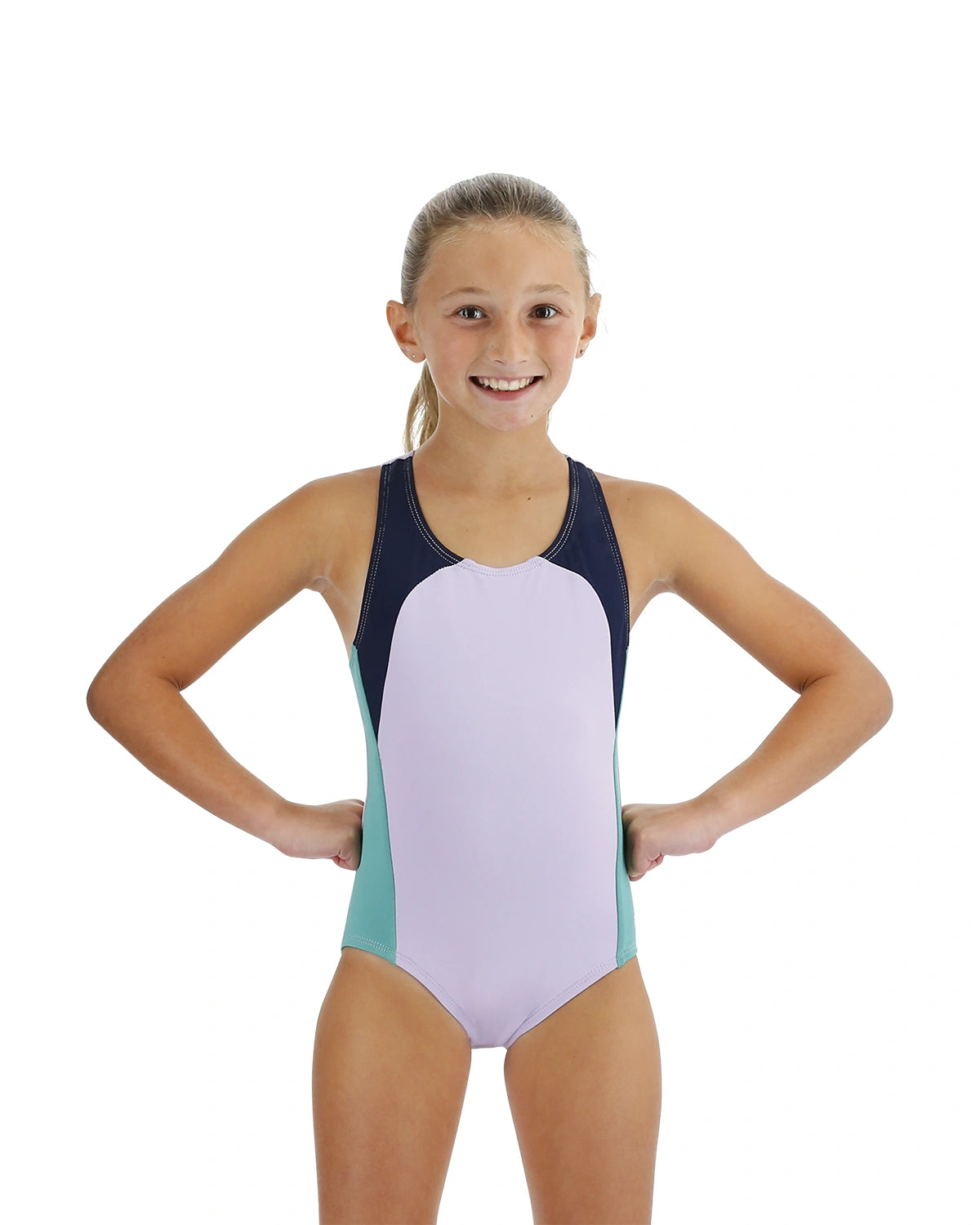 Tyr Girls Solid Splice Maxfit Swim Suit