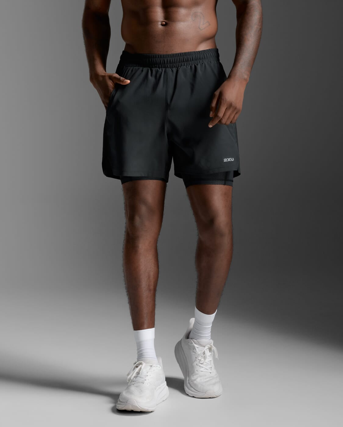 2XU Mens Aero Mesh 2-in-1 5 Inch Shorts