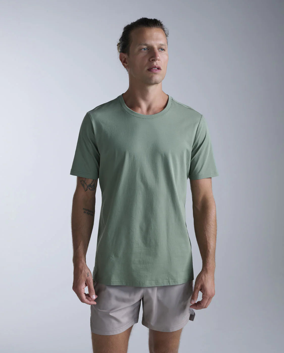 2XU Mens Motion Cotton Flex Tee Fern Fern