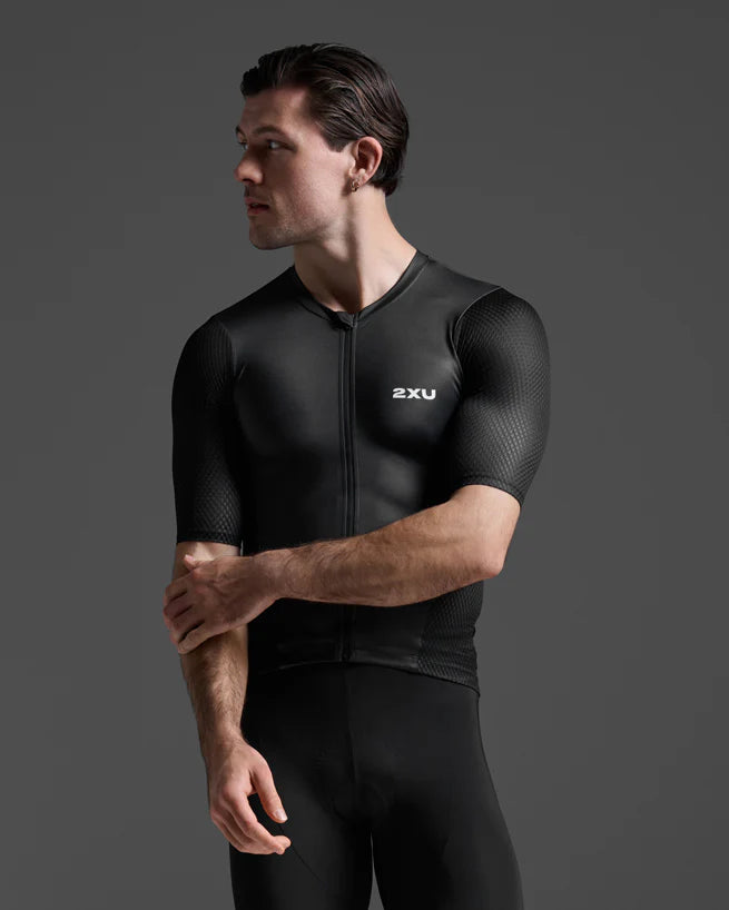 2XU Mens Aero Hex Tri Sleeved Top