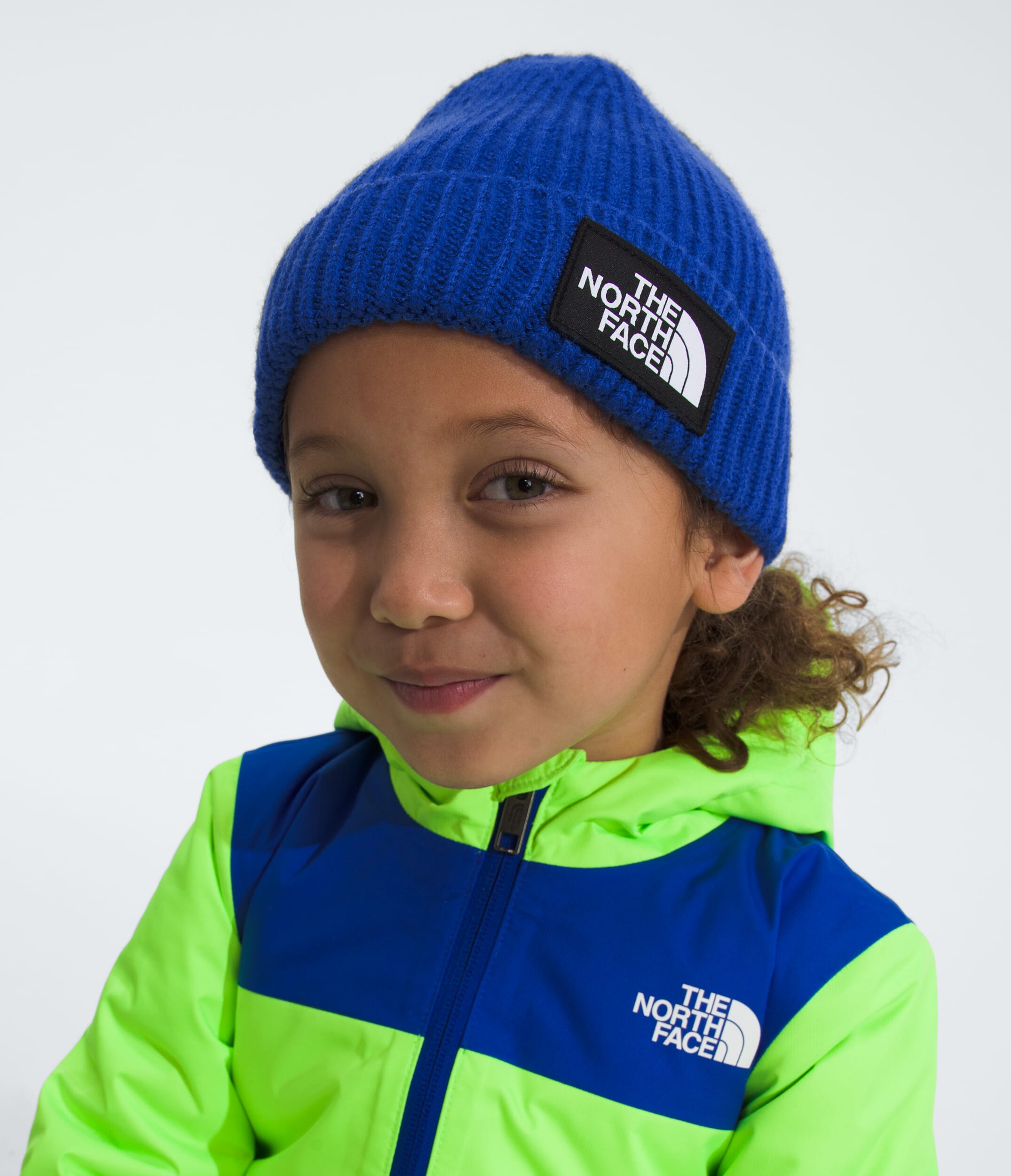 TNF Kids Box Logo Cuffed Beanie TNF BLUE One Size