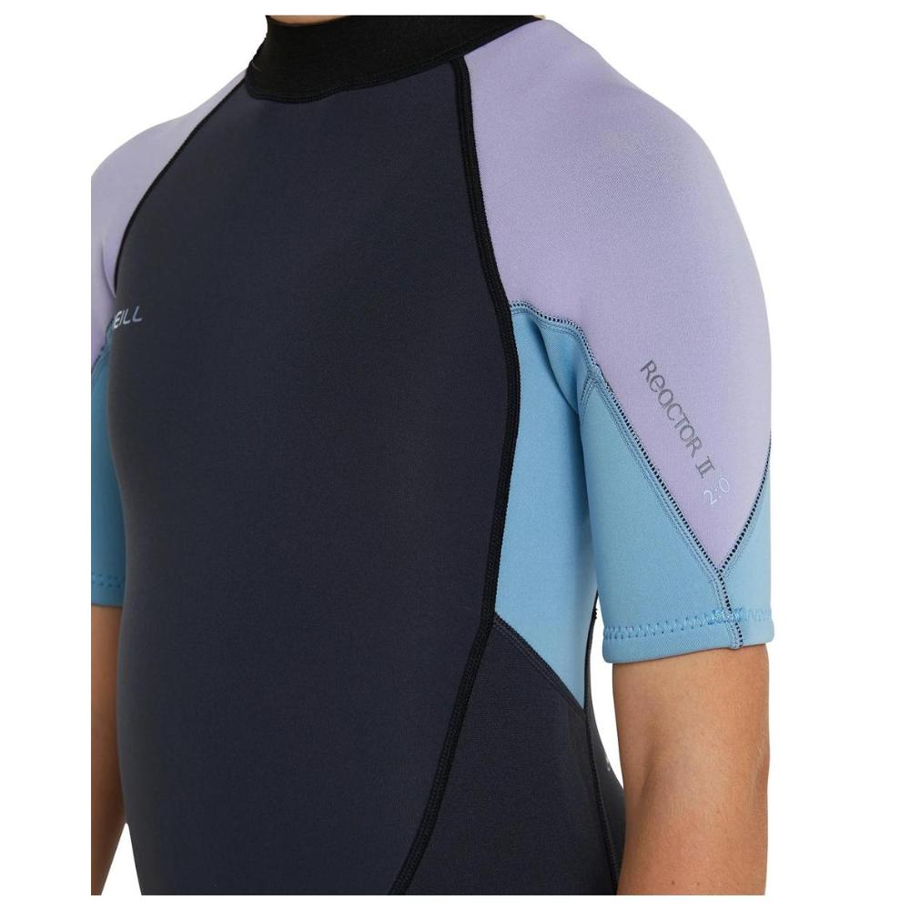 Oneill Girls Reactor 2 Back Zip Short Sleeve 2mm Springsuit