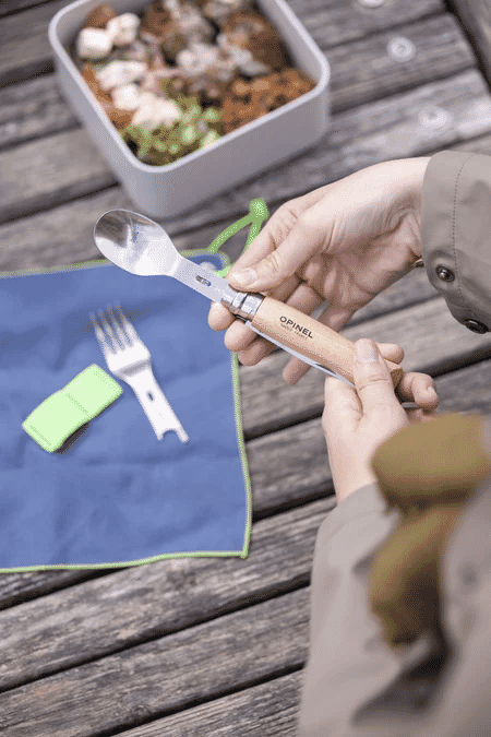 Opinel Picnic+ Fork Spoon & Napkin Set