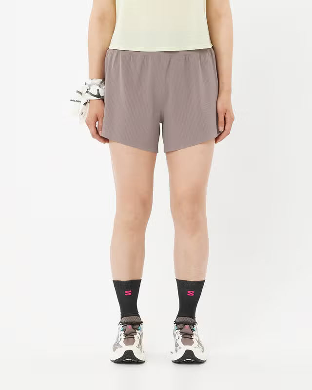 Salomon Womens Sense Aero Stow 4" Shorts
