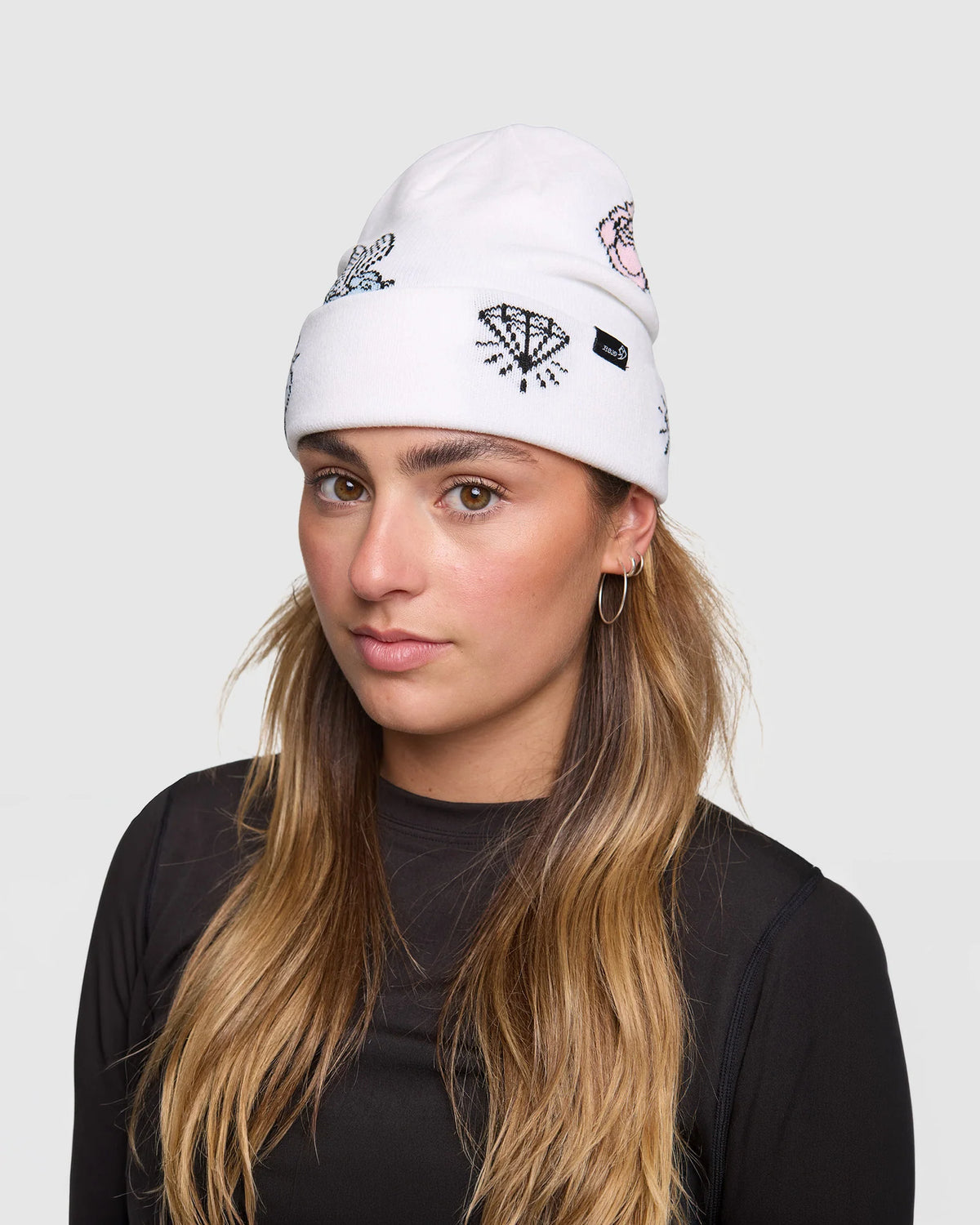 Rojo Womens Blue Bird Dayz Beanie One Size Snow White