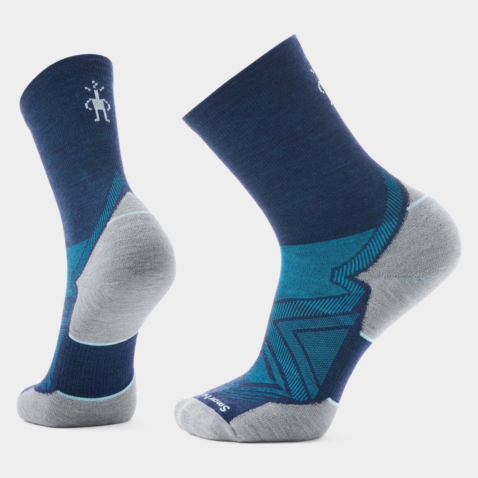 Smartwool Run Targeted Cushion Mid Crew Socks Deep Navy
