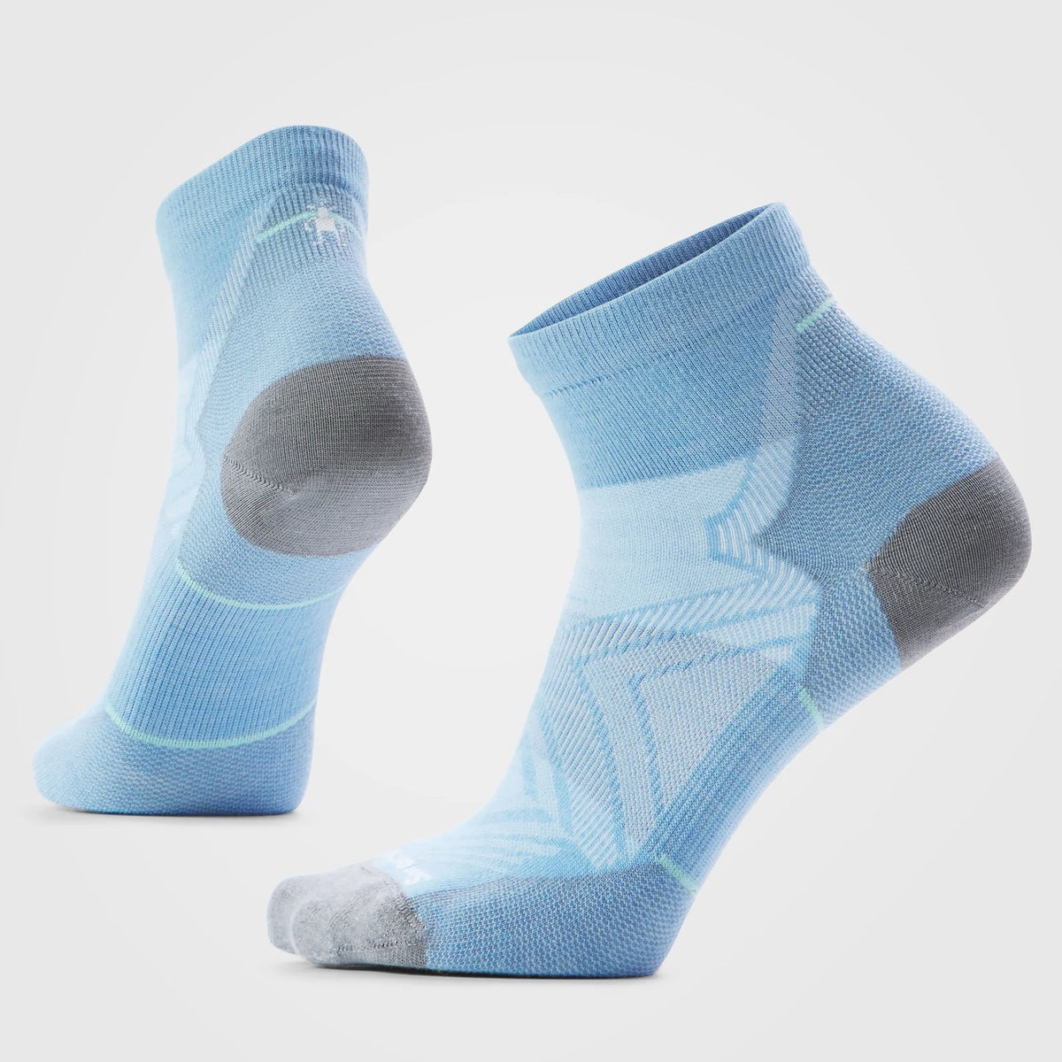Smartwool Womens Run Zero Cushion Ankle Socks Serene Blue