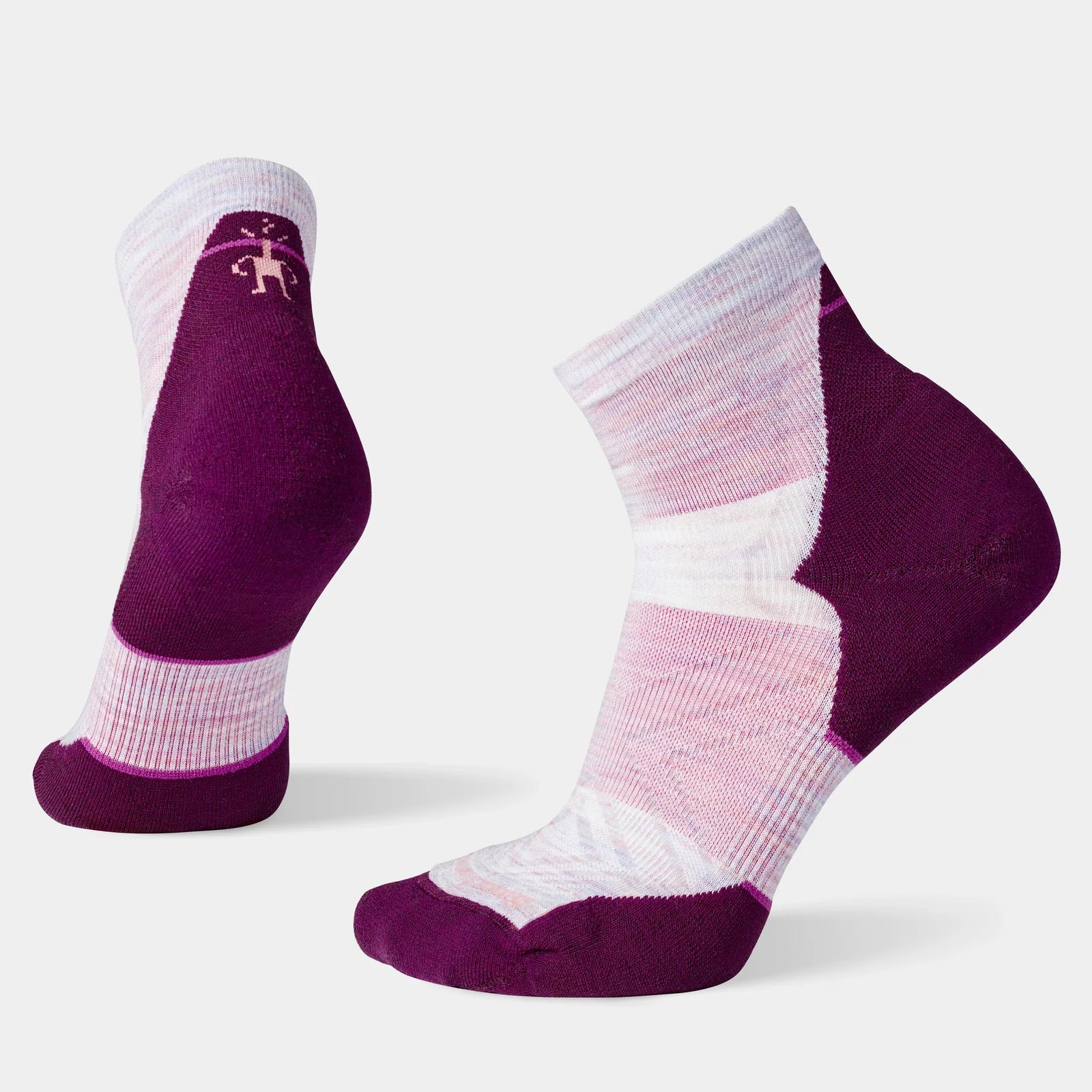 Smartwool Womens Run Targeted Cushion Ankle Socks Purple Eclipse