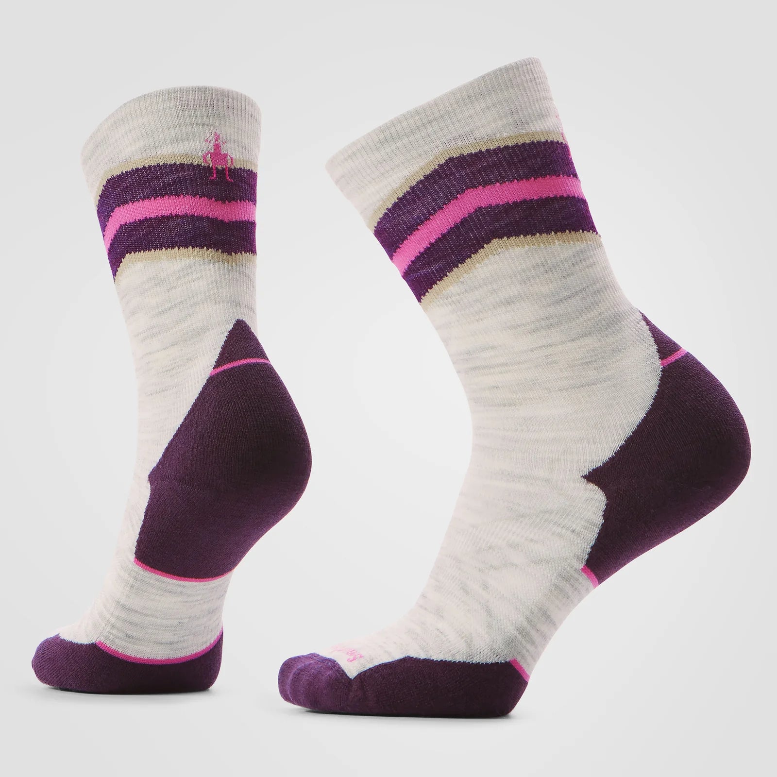 Smartwool Womens Run Targeted Cushion Mid Crew Socks Ash