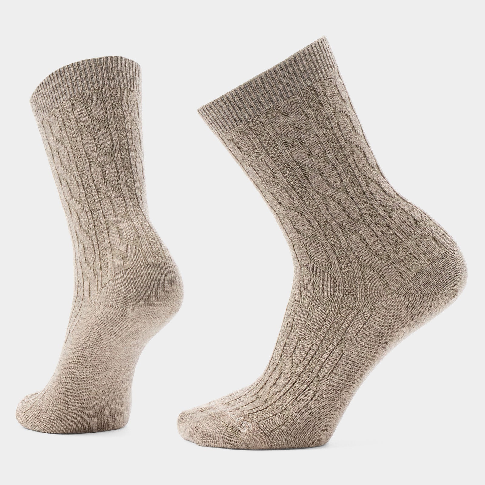 Smartwool Womens Everyday Cable Crew Socks Fossil