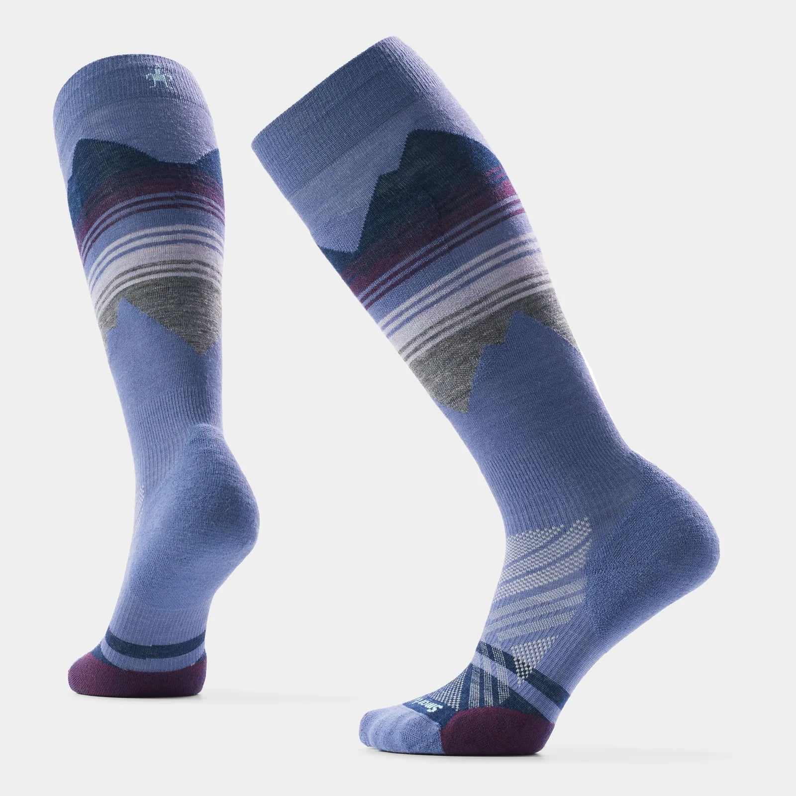 Smartwool Womens Ski Targeted Cushion Pattern OTC Socks Nightfall Blue