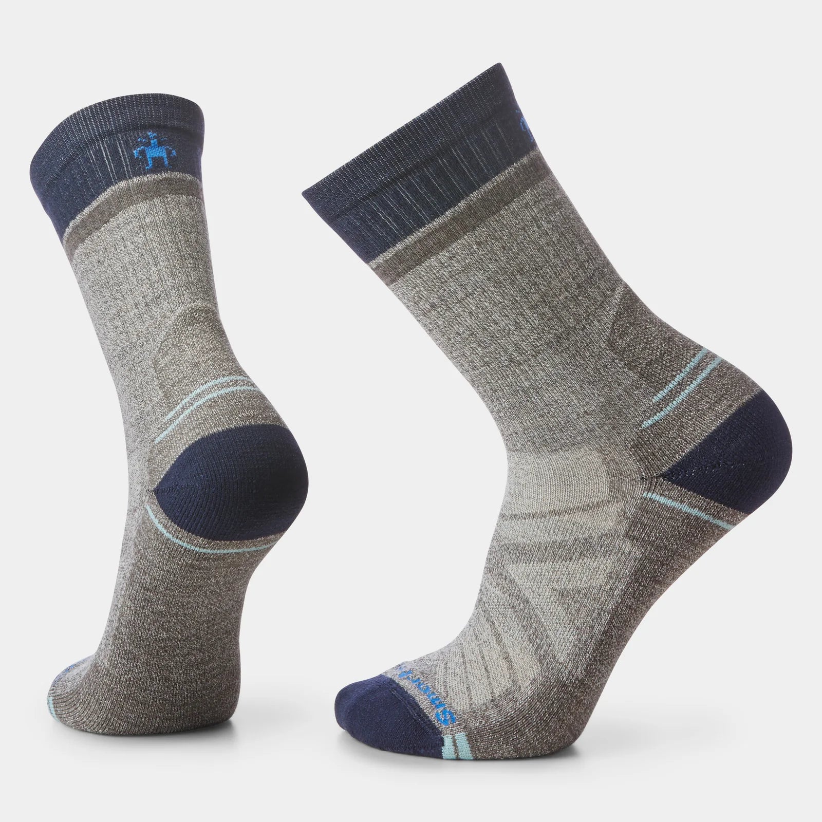 Smartwool Hike Light Cushion Winding Trail Crew Socks Taupe-Natural Marl