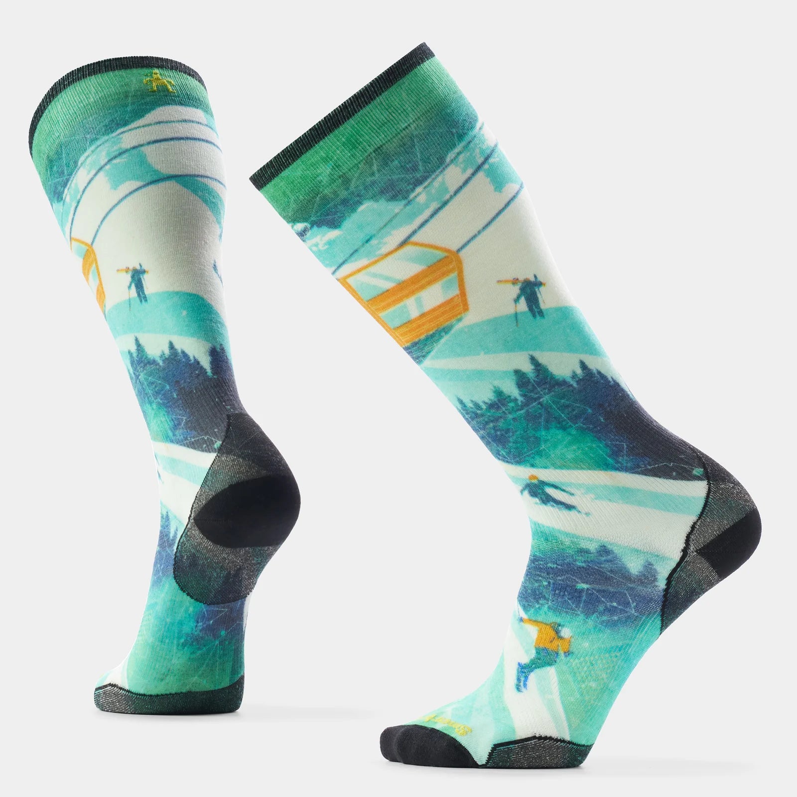 Smartwool Ski Zero Cushion Ski Day Print OTC Socks Medium CAPRI