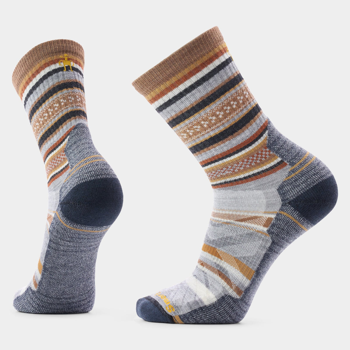Smartwool Hike Light Cushion Panorama Crew Socks Light Gray