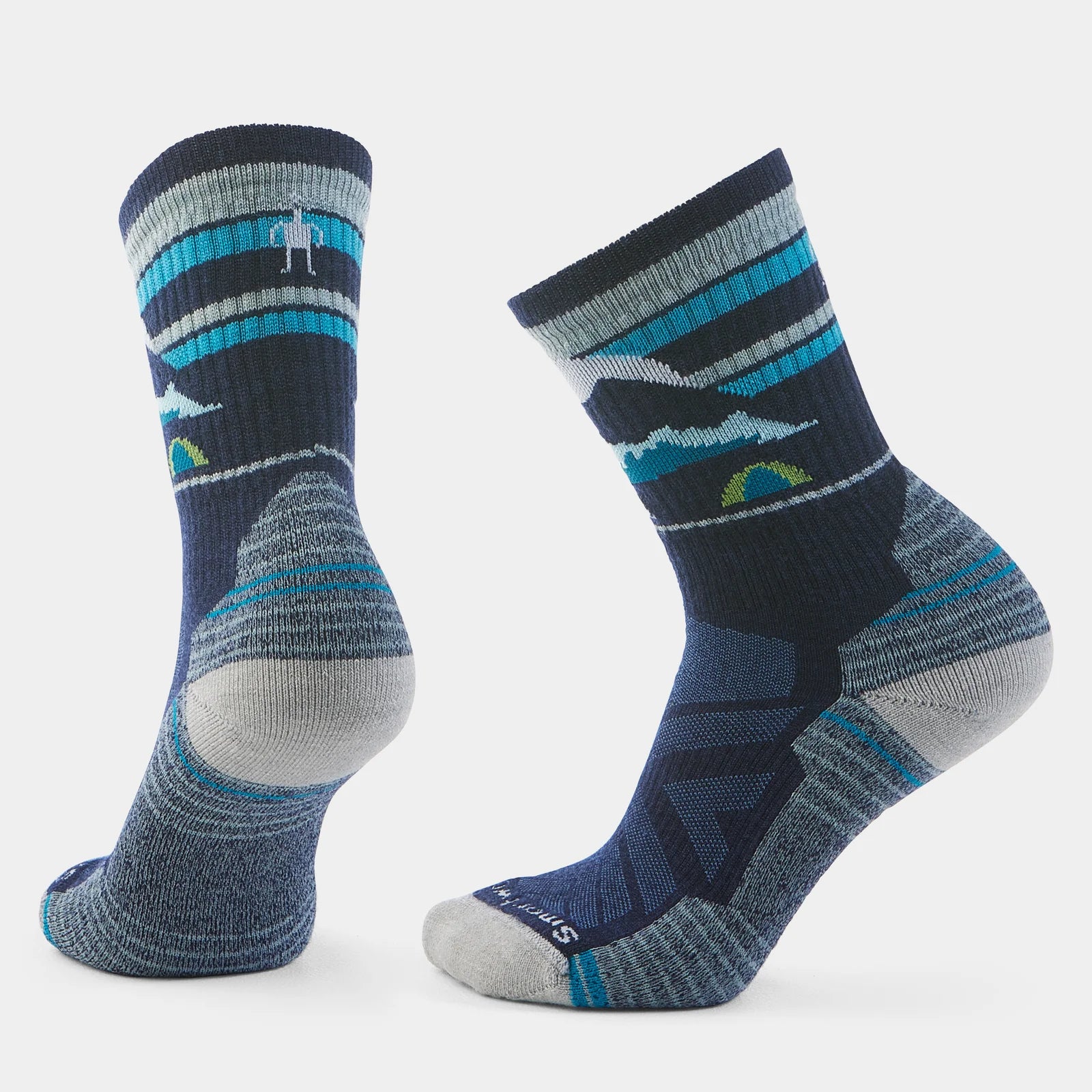 Smartwool Womens Hike Light Cushion Mountain Moon Crew Socks Deep Navy