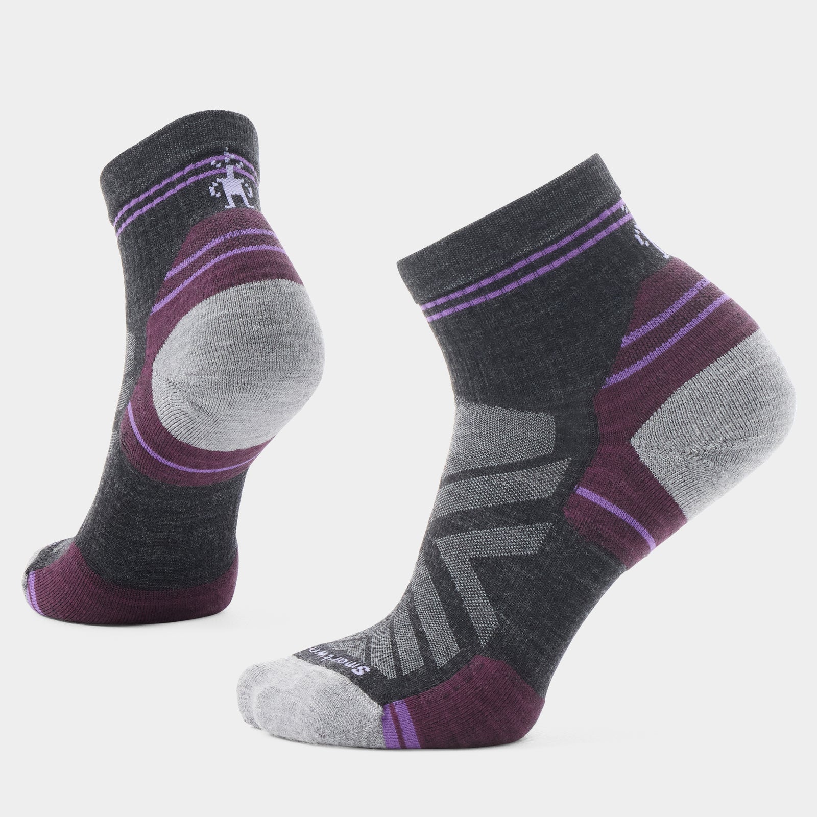 Smartwool Womens Hike Targeted Cushion Ankle Socks Charcoal