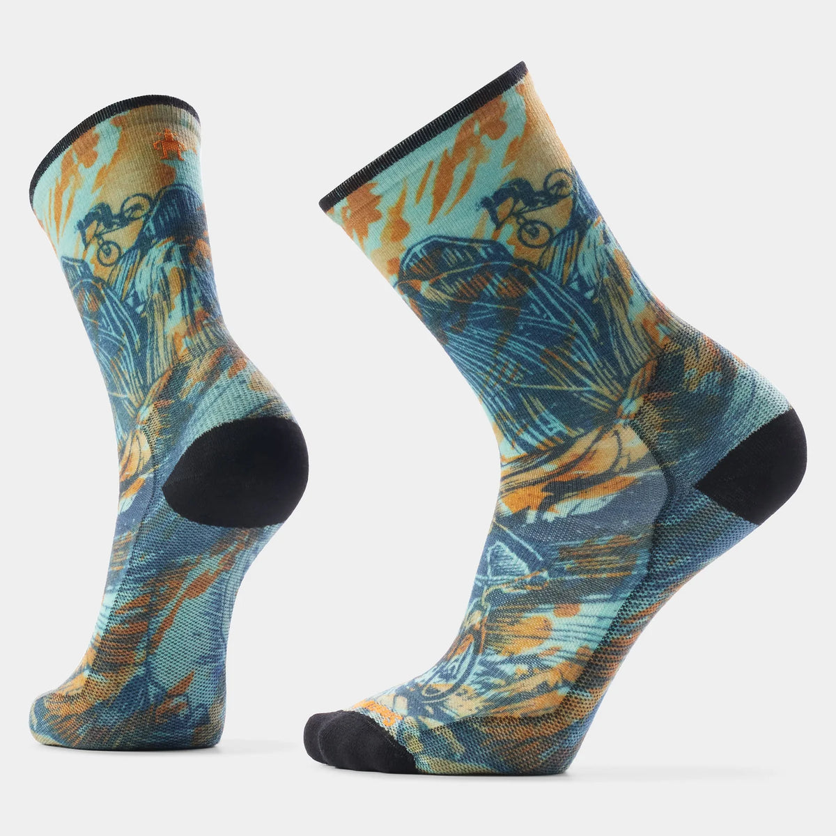 Smartwool Bike Zero Cushion Rugged Ride Print Crew Socks Capri