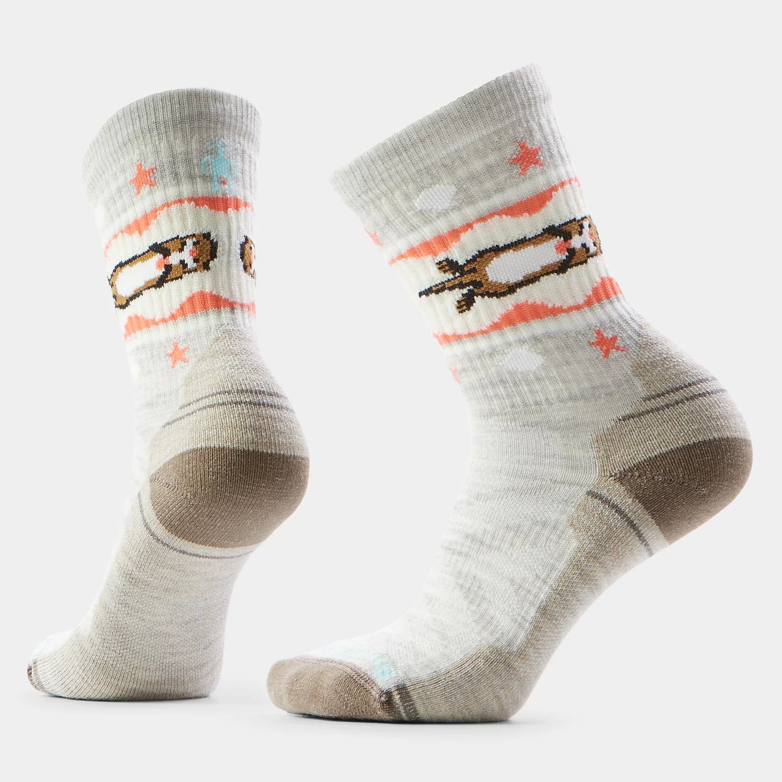 Smartwool Womens Hike Light Cushion Otter Float Crew Socks Ash