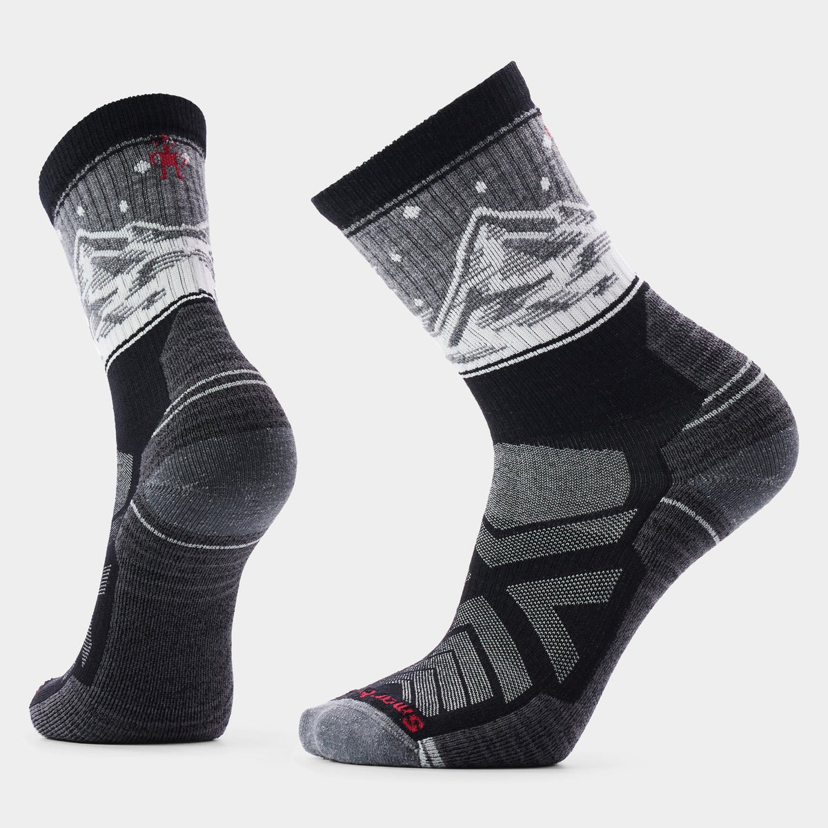 Smartwool Hike Light Cushion Valley View Crew Sock Black