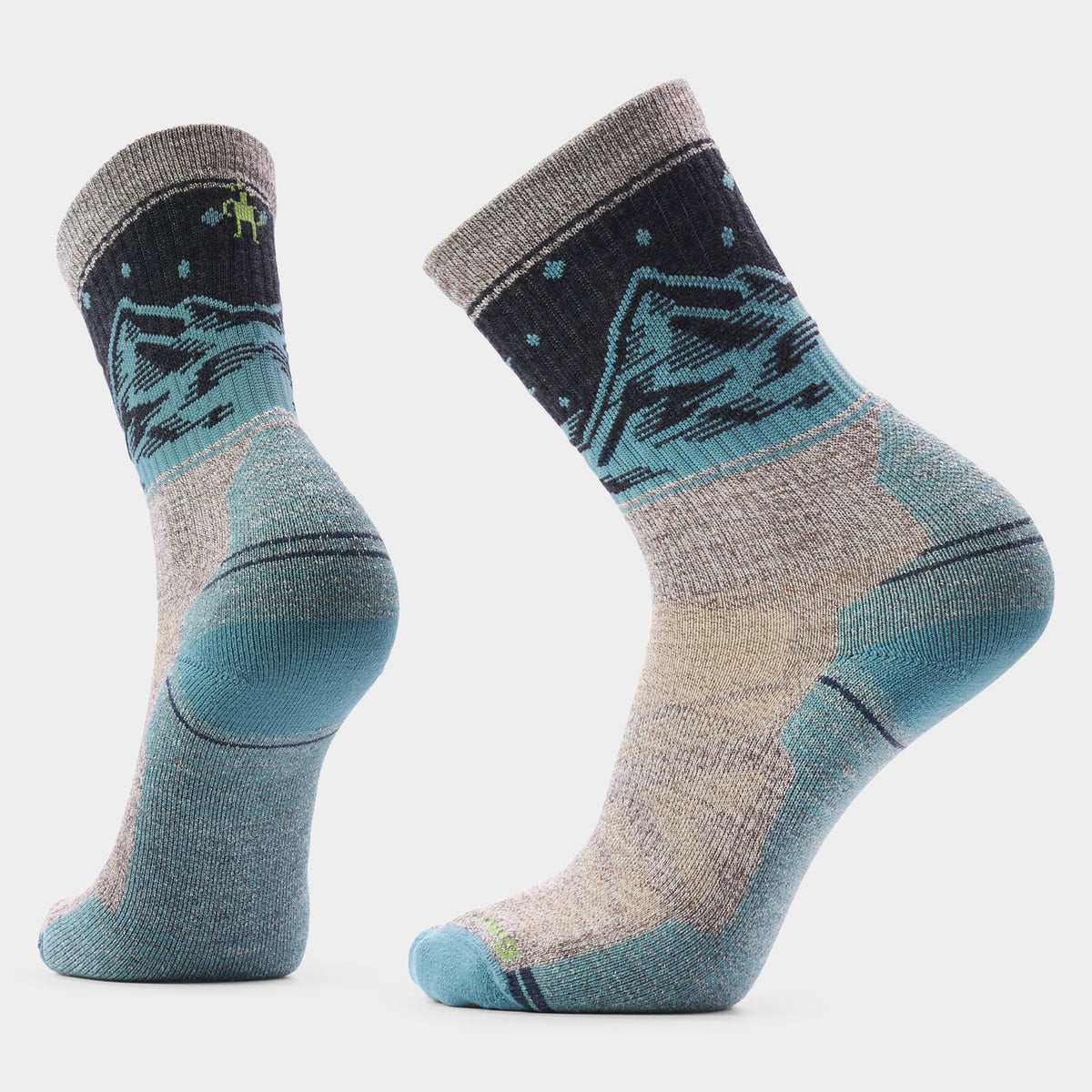 Smartwool Hike Light Cushion Valley View Crew Sock Taupe Natural Marl