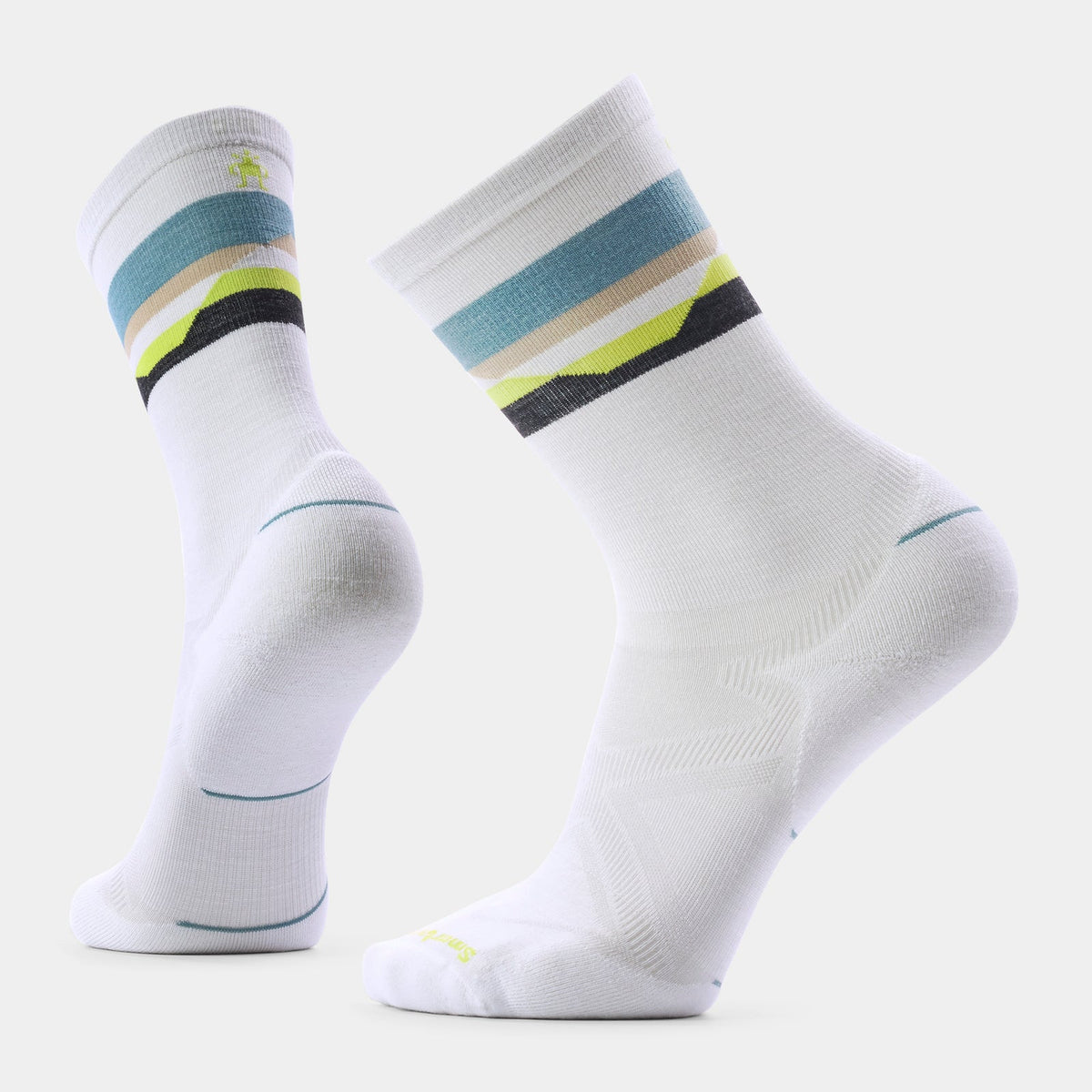 Smartwool Run Cold Weather Targeted Cushion Horizons Crew Socks White