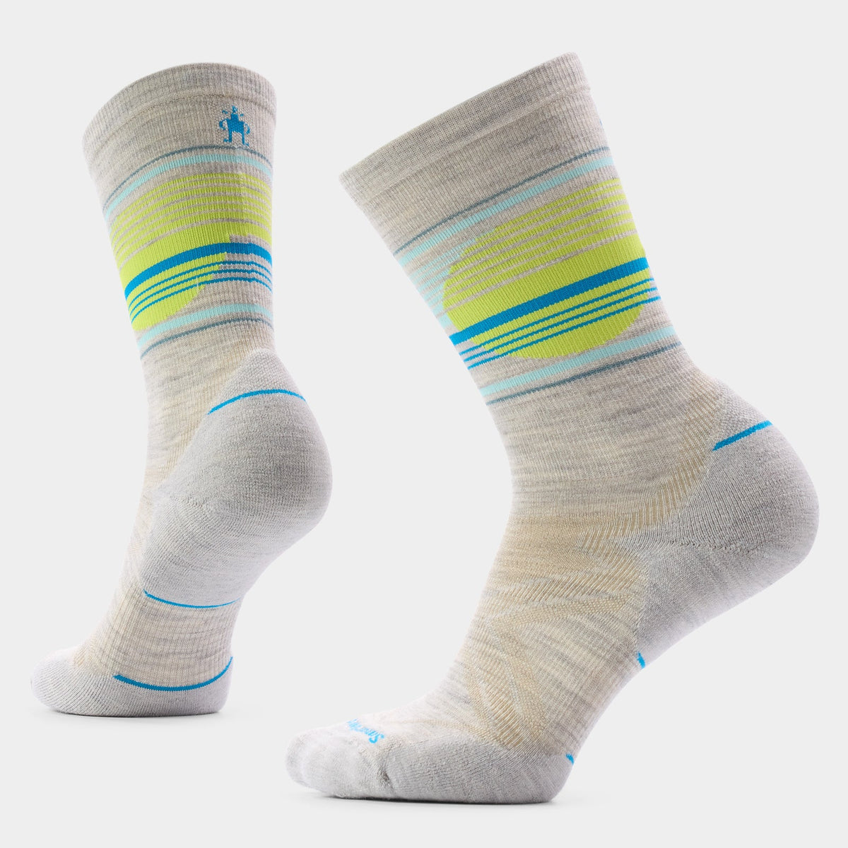 Smartwool Womens Run Cold Weather Targeted Cushion Glow Track Crew Sock Ash
