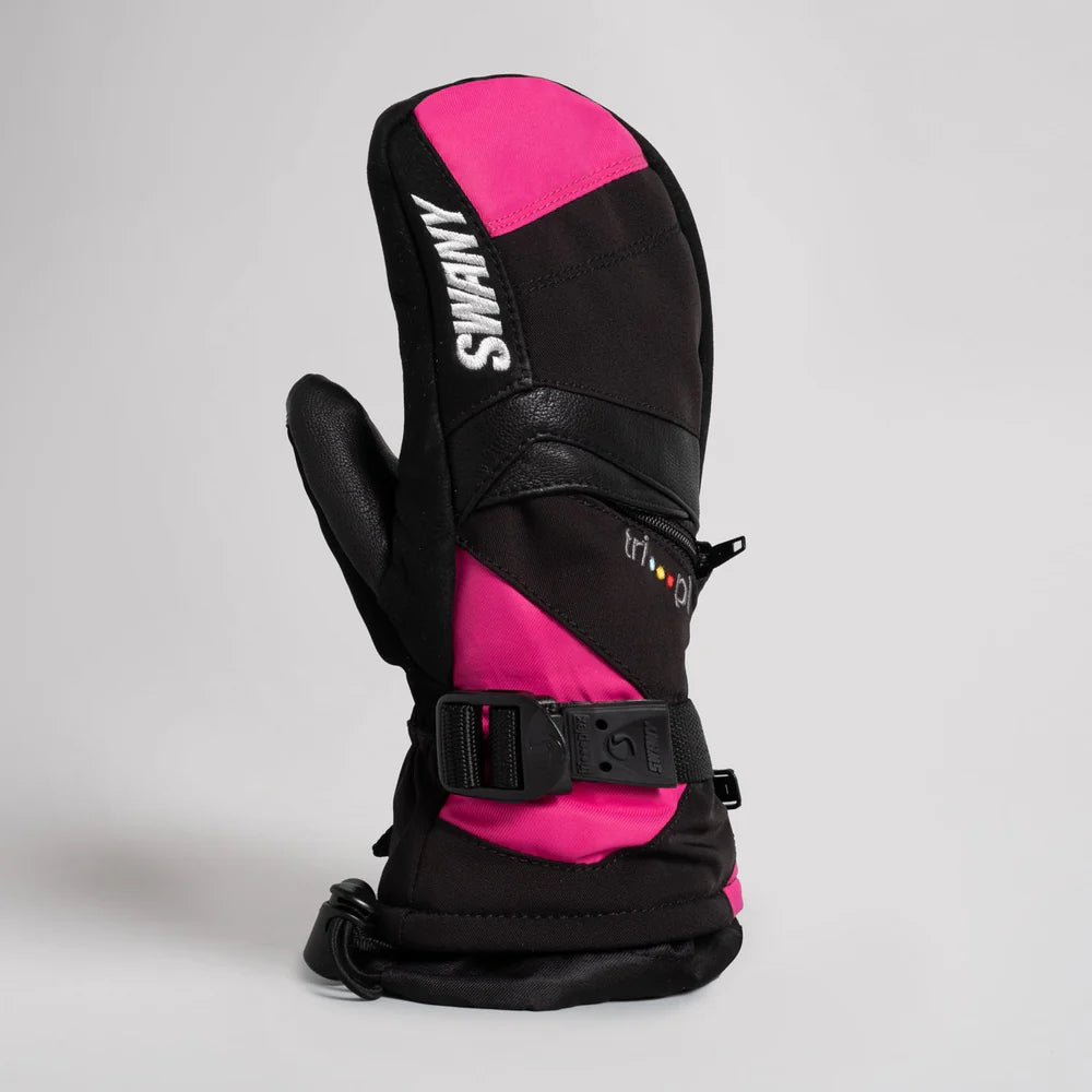 Swany Kids X-Change Mitt Black Magenta