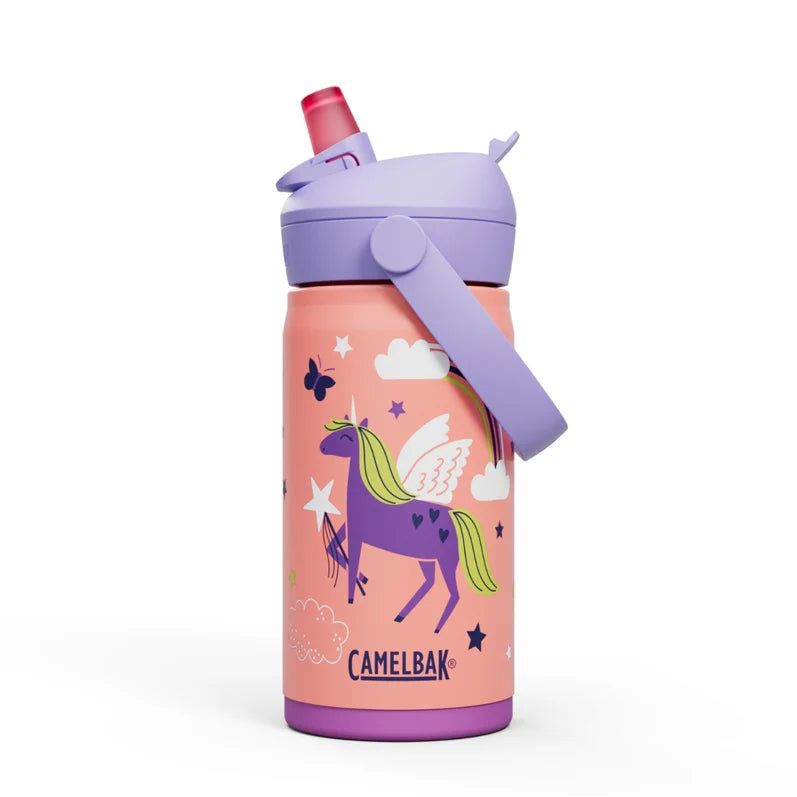 CamelBak Thrive Flip Straw Kids Bottle, Insulated Stainless Steel 350ml Magic Unicorns