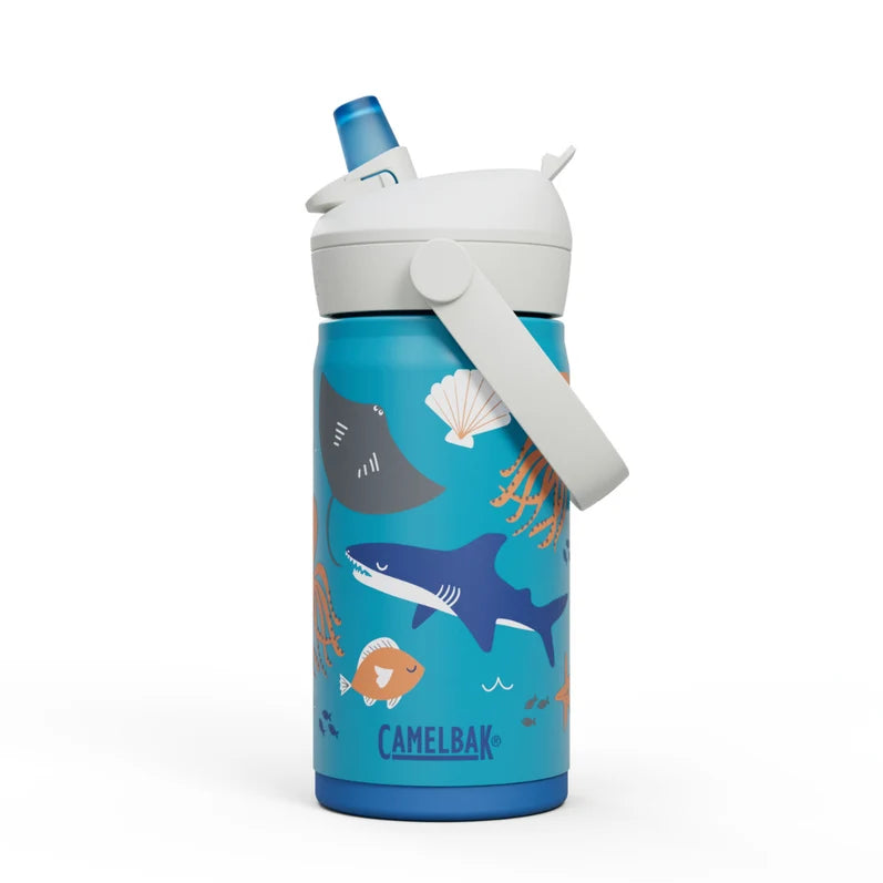 CamelBak Thrive Flip Straw Kids Bottle, Insulated Stainless Steel 350ml Ocean Life