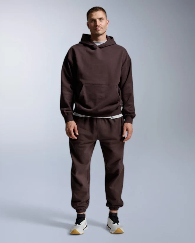 2XU Unisex EZ Oversized Organic Cotton Hoodie Bark Bark