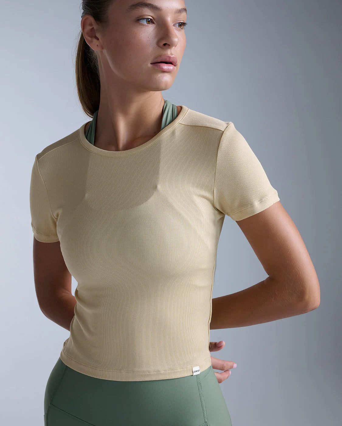 2XU Womens Fluid Modal Rib Crop Tee