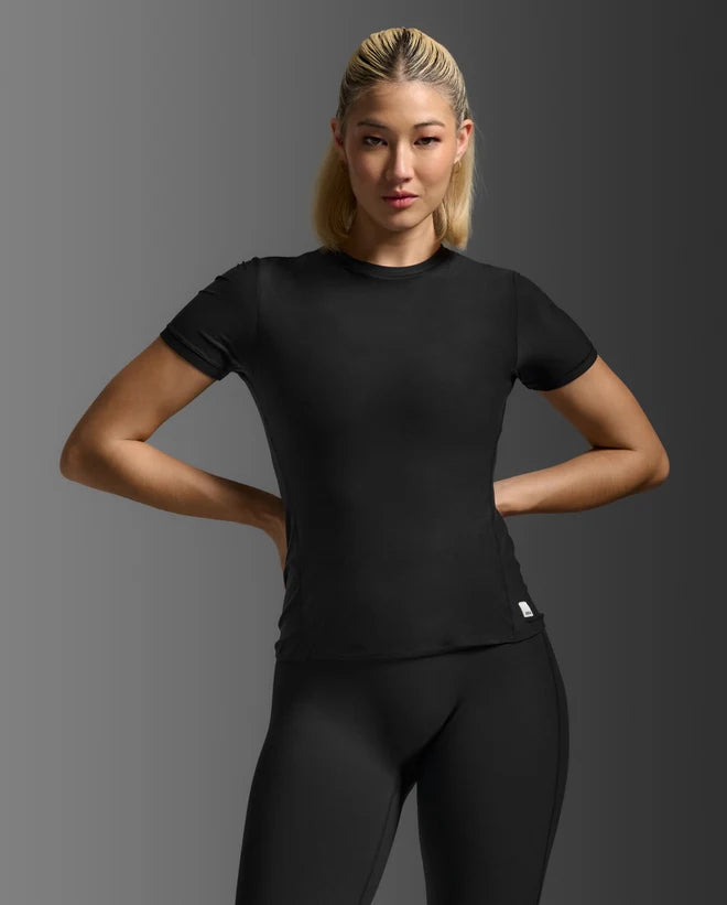 2XU Womens Wonderluxe Fitted Tee Black Black