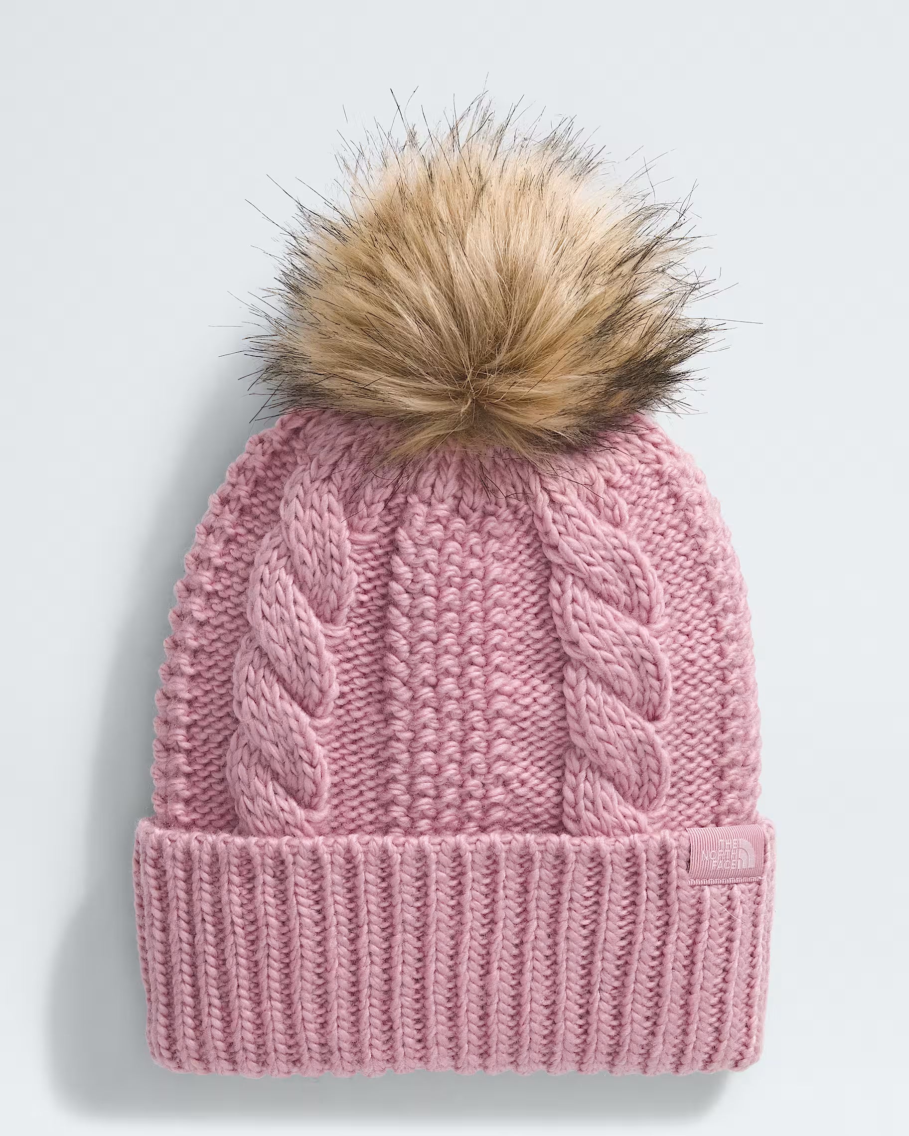 TNF Oh Mega Fur Pom Beanie One Size Mauve