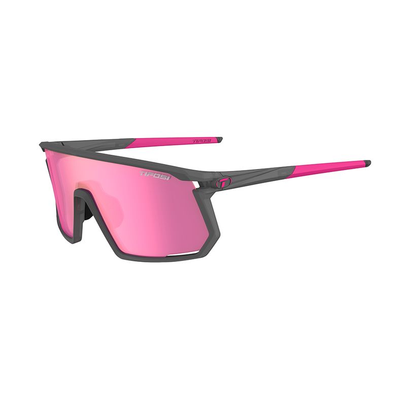 Tifosi Moab Sunglasses Satin Vapor Clarion Sunset Pink AC Red and Clear