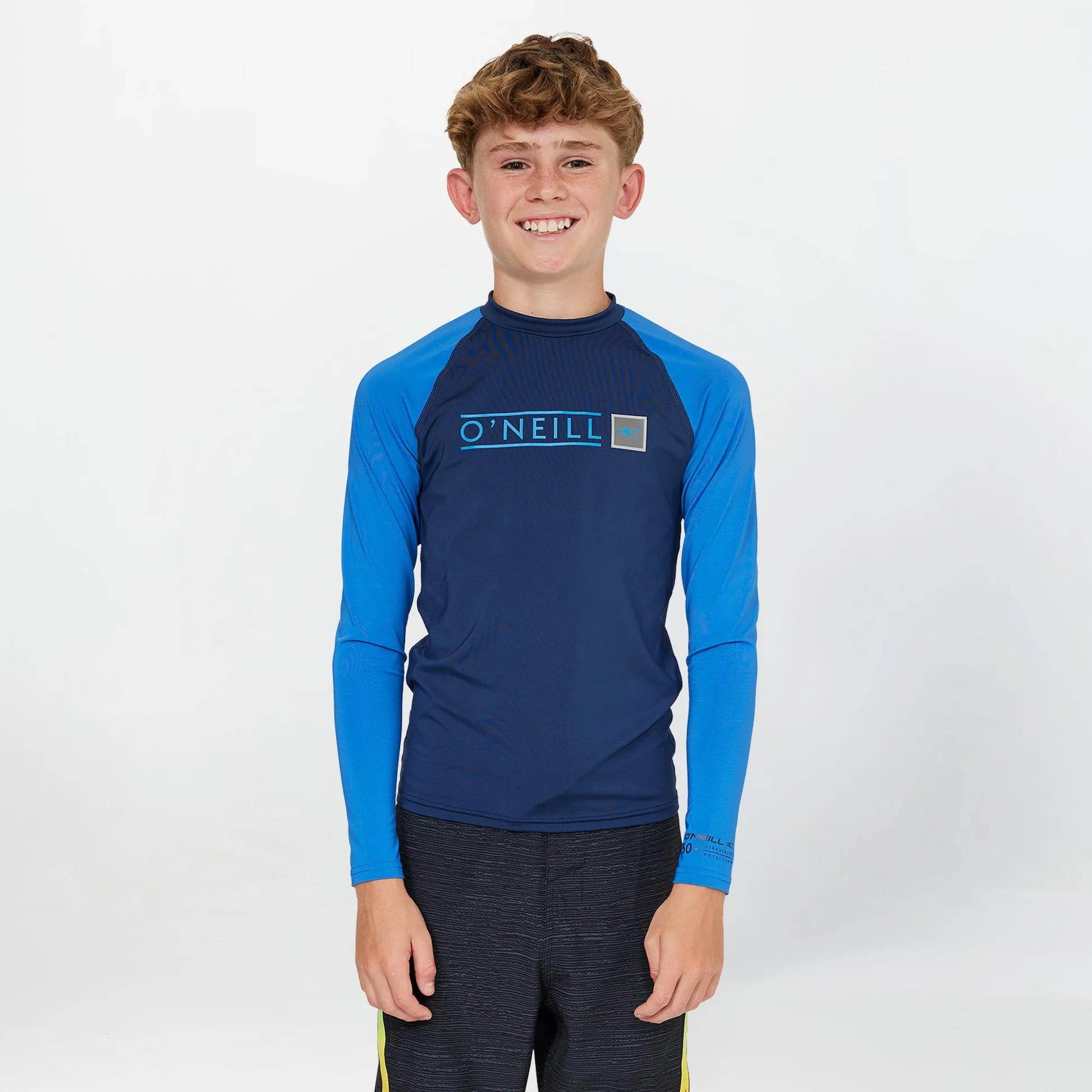O'Neill Boys Reactor Block UV Long Sleeve Rash Vest