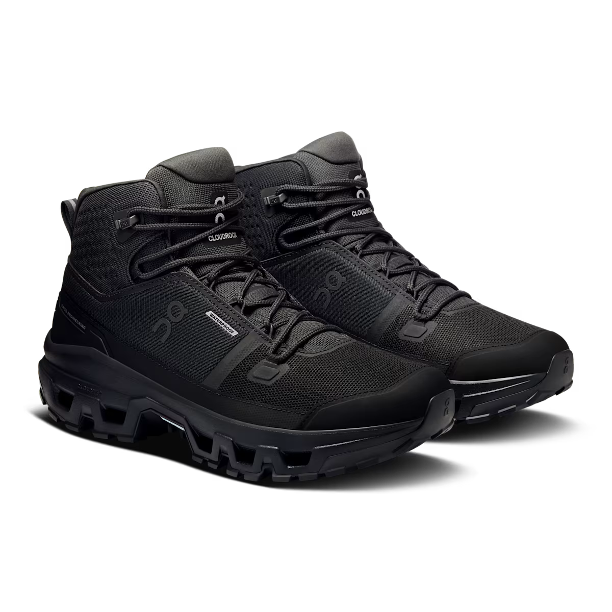 On Running Mens Cloudrock Waterproof Mid Hiking Boots