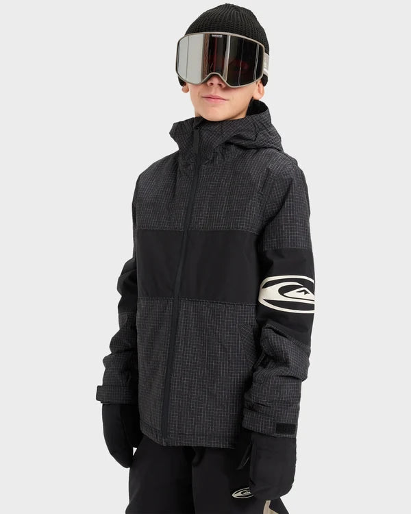 Quiksilver High In The Hood Youth Snow Jacket True Black