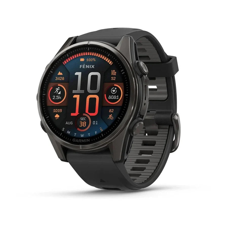 Garmin fenix 8 GPS Watch AMOLED, Sapphire Screen, Carbon Grey DLC Titanium Bezel