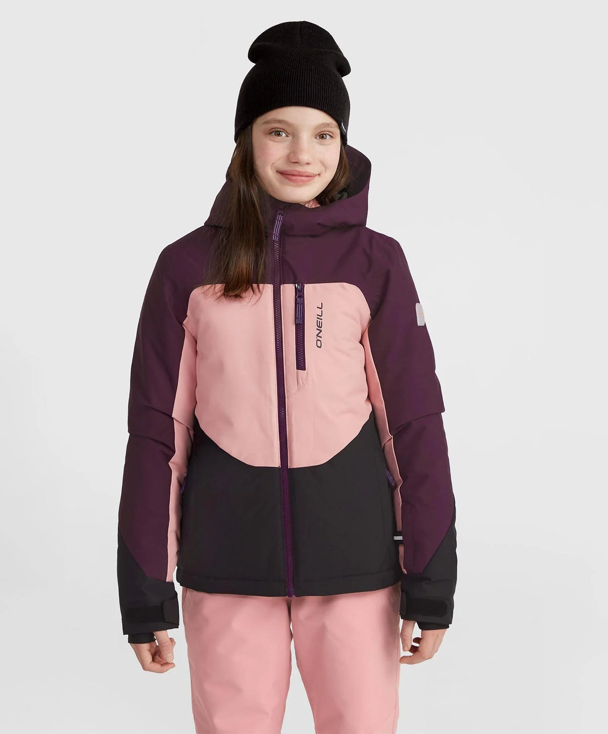 O'Neill Girls Carbonite Snow Jacket Aubergine Colour Black