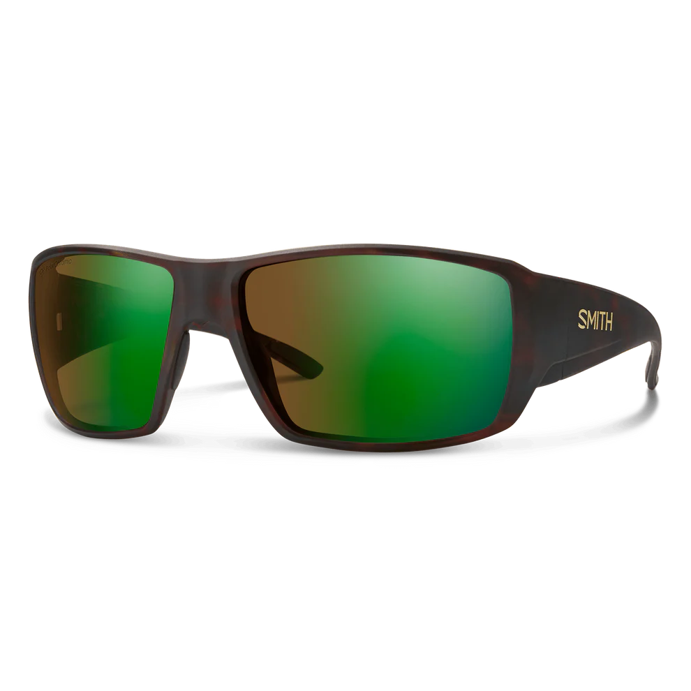 Smith Guide's Choice Sunglasses CP Glass Polarchromic Brown Green Mirror Matte Tortoise