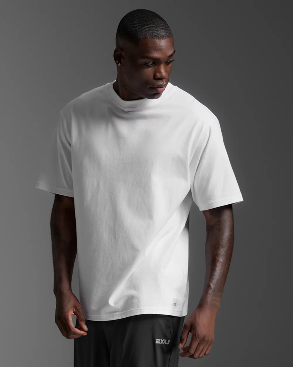 2XU Unisex EZ Oversized Organic Cotton Tee White White