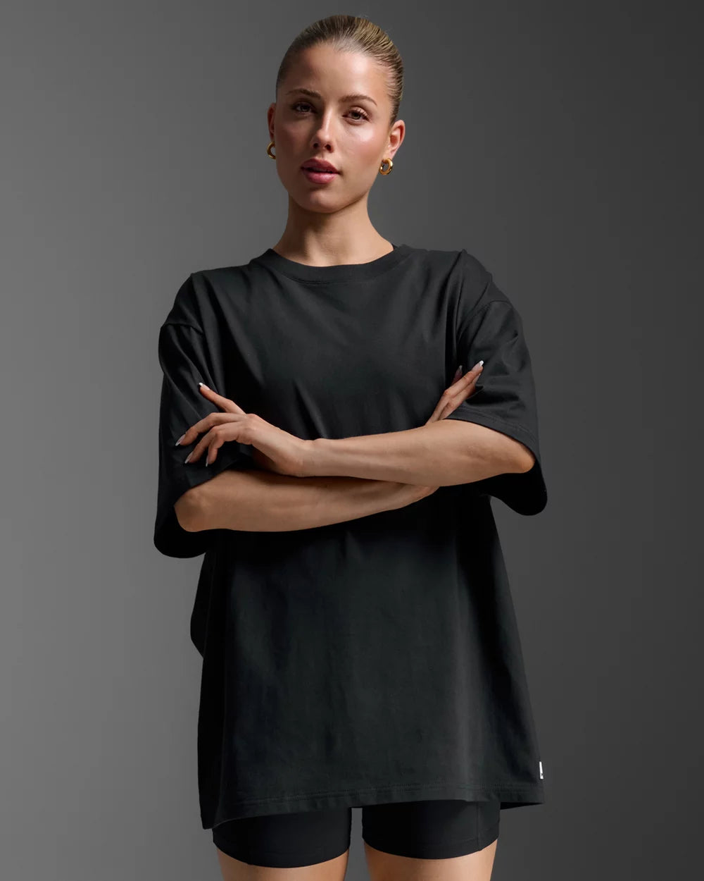 2XU Unisex EZ Oversized Organic Cotton Tee Black Black