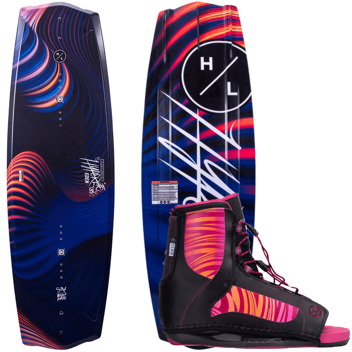 Hyperlite Eden Womans Wakeboard 135cm with Jinx Boots US4-8.5